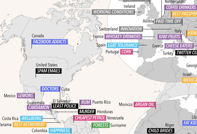 international number ones statistics world map 2016 2