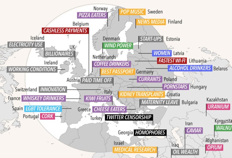 international number ones statistics world map 2016 4