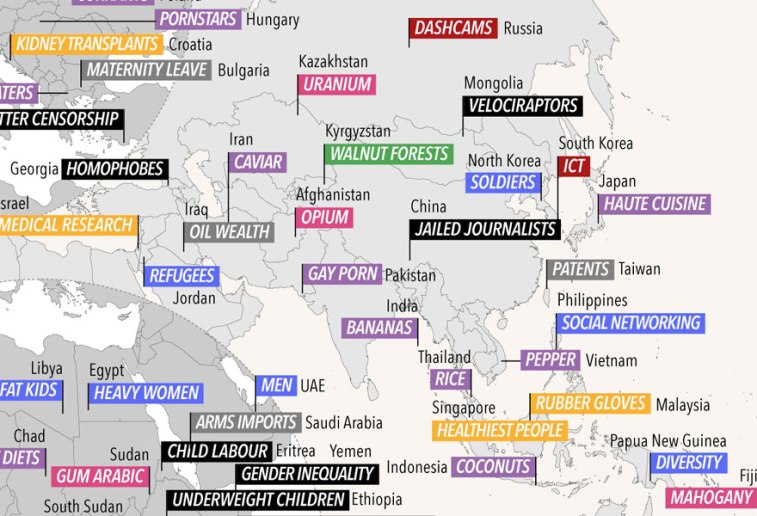 international number ones statistics world map 2016 5