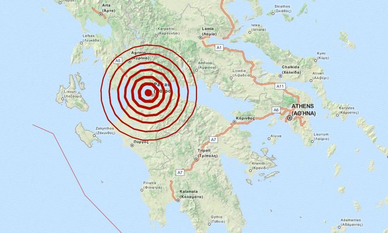 Σεισμός 4,1 Ρίχτερ κοντά στην Πάτρα