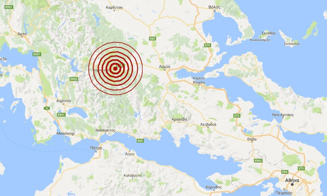 Σεισμός ΤΩΡΑ 3,7 Ρίχτερ κοντά στο Καρπενήσι (pics)